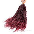 Cabelo com trança de crochê sintética pré-enrolada Freetress River Locs